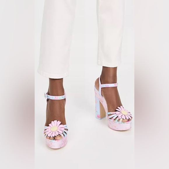 $880 NIB LoveShackFancy x Sophia Webster | Celia Platform Sandal Size 40 BOHO - Picture 4 of 15